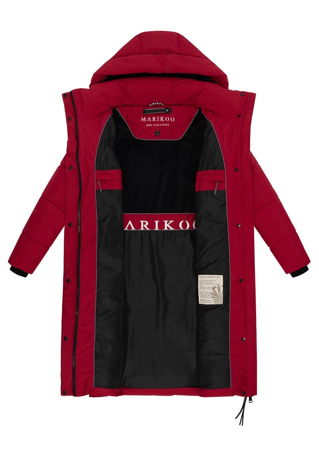Marikoo Winterjacke »Chumanii« Warmer Wintermantel mit langem Schnitt für kalte Tage.
