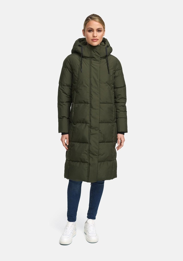 Marikoo Winterjacke »Chumanii« Warmer Wintermantel mit langem Schnitt für kalte Tage.
