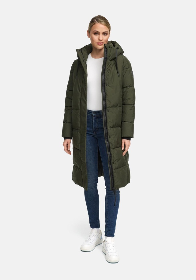 Marikoo Winterjacke »Chumanii« Warmer Wintermantel mit langem Schnitt für kalte Tage.