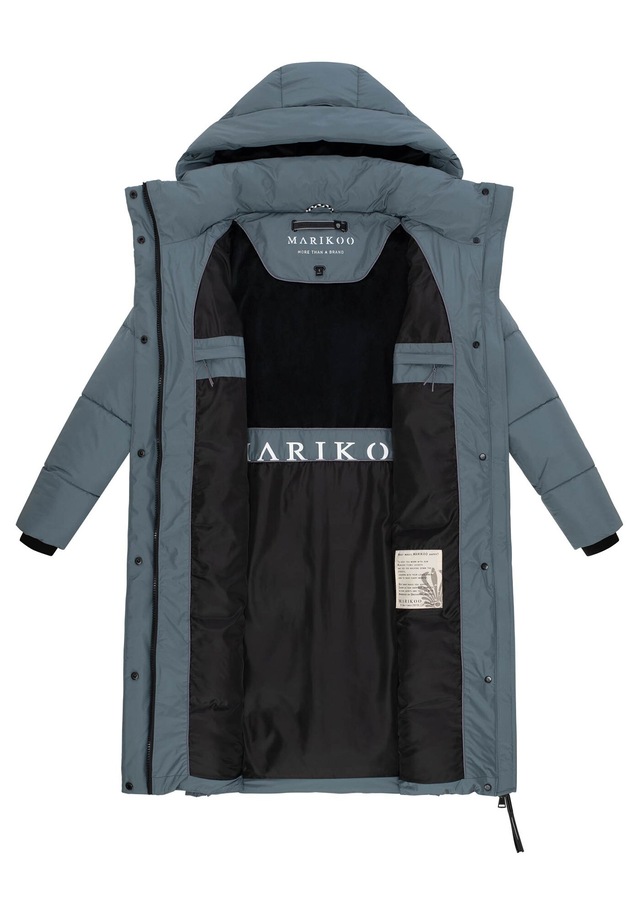 Marikoo Winterjacke »Chumanii« Warmer Wintermantel mit langem Schnitt für kalte Tage.