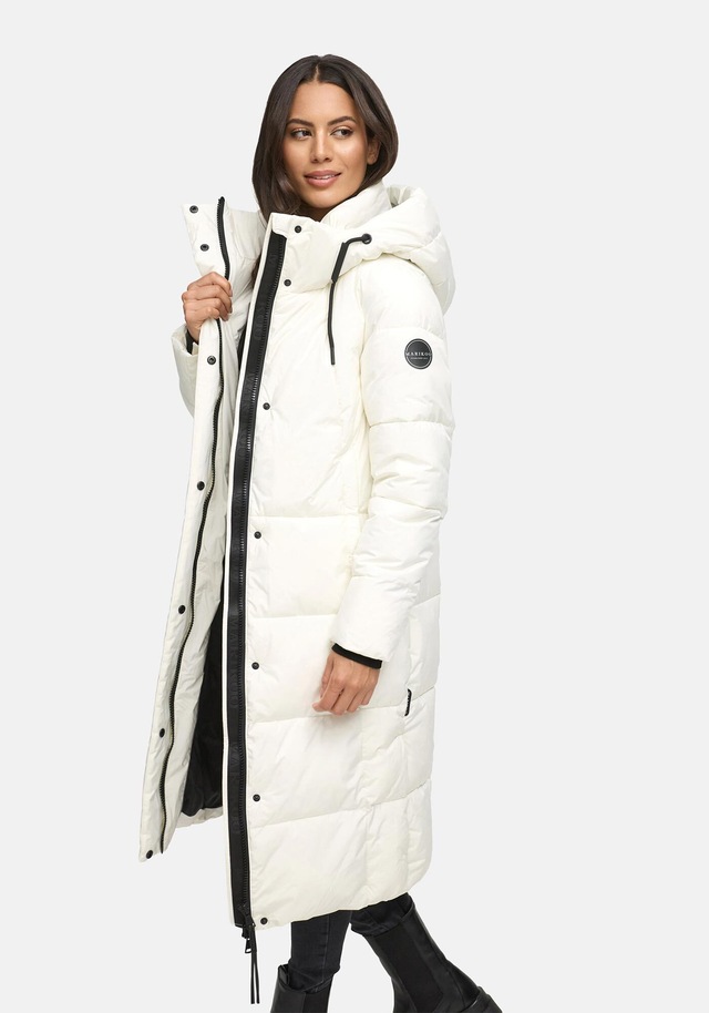 Marikoo Winterjacke »Chumanii« Warmer Wintermantel mit langem Schnitt für kalte Tage.