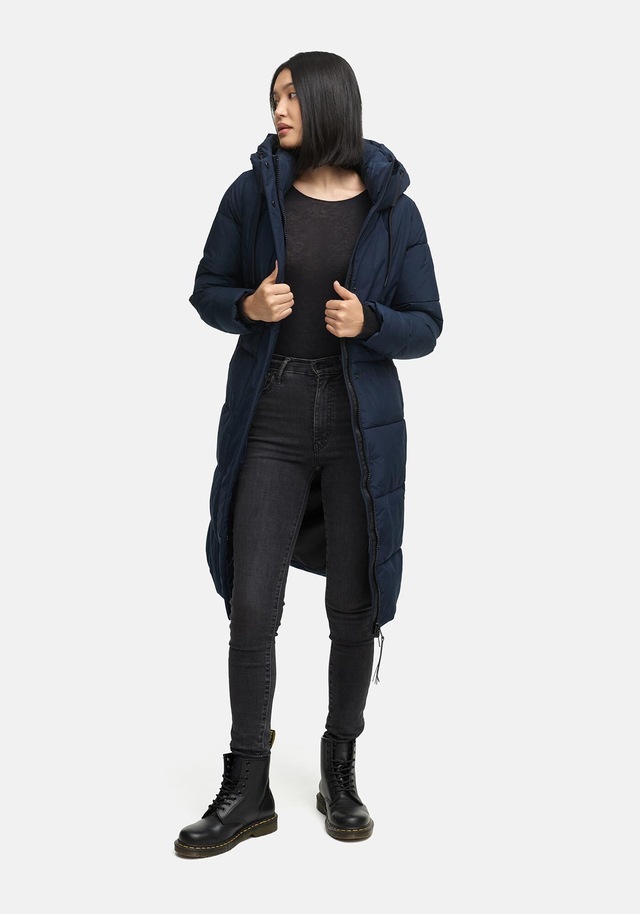 Marikoo Winterjacke »Chumanii« Warmer Wintermantel mit langem Schnitt für kalte Tage.