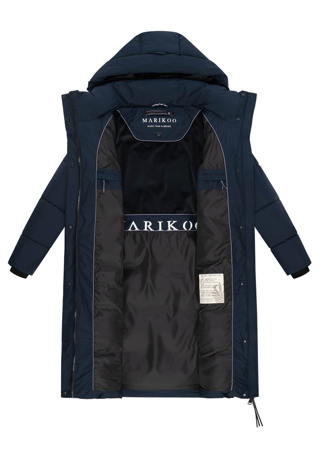 Marikoo Winterjacke »Chumanii« Warmer Wintermantel mit langem Schnitt für kalte Tage.