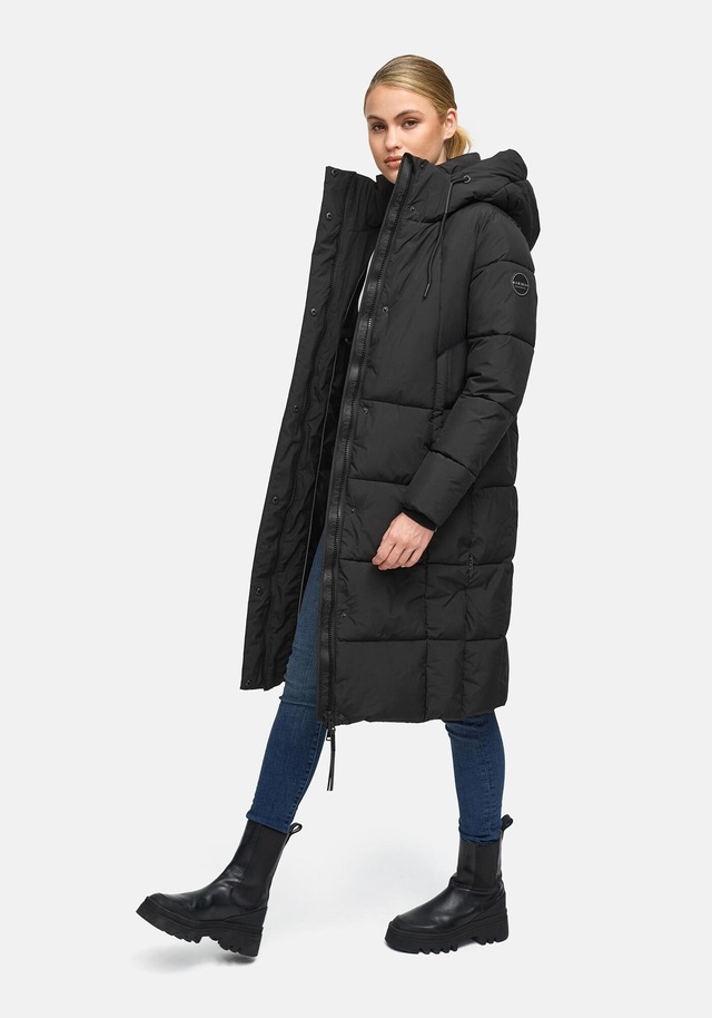 Marikoo Winterjacke »Chumanii« Warmer Wintermantel mit langem Schnitt für kalte Tage.