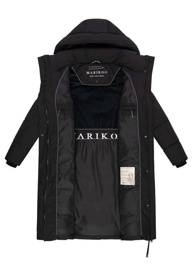 Marikoo Winterjacke »Chumanii« Warmer Wintermantel mit langem Schnitt für kalte Tage.