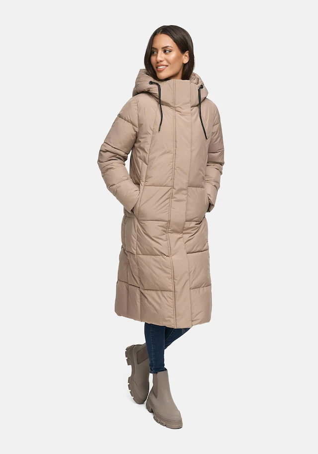 Marikoo Winterjacke »Chumanii« Warmer Wintermantel mit langem Schnitt für kalte Tage.