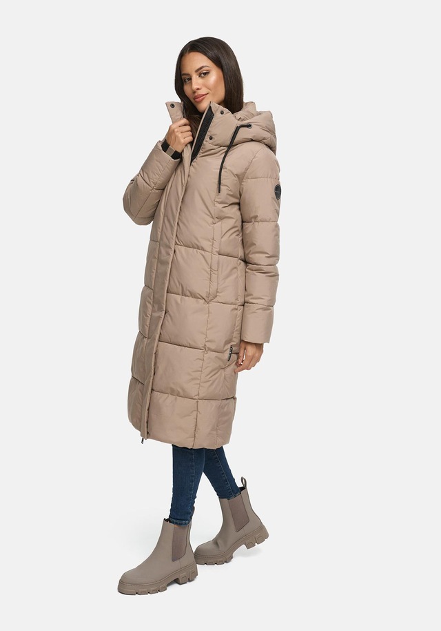 Marikoo Winterjacke »Chumanii« Warmer Wintermantel mit langem Schnitt für kalte Tage.