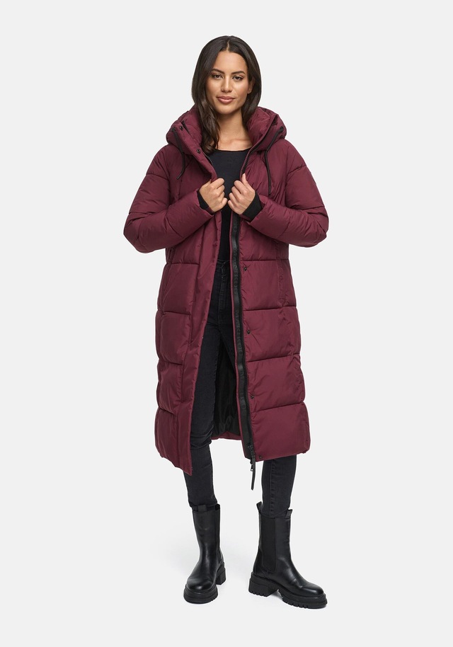 Marikoo Winterjacke »Chumanii« Warmer Wintermantel mit langem Schnitt für kalte Tage.