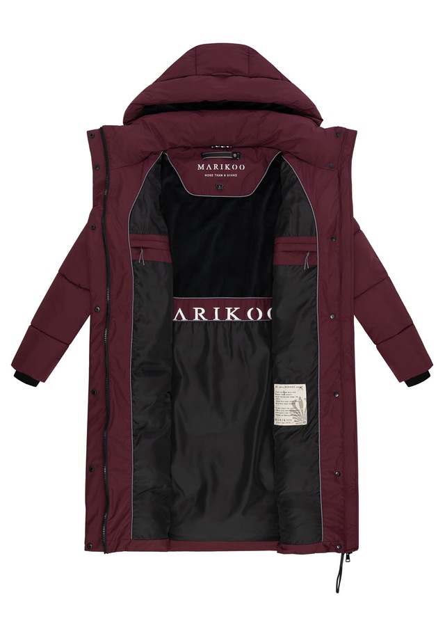 Marikoo Winterjacke »Chumanii« Warmer Wintermantel mit langem Schnitt für kalte Tage.
