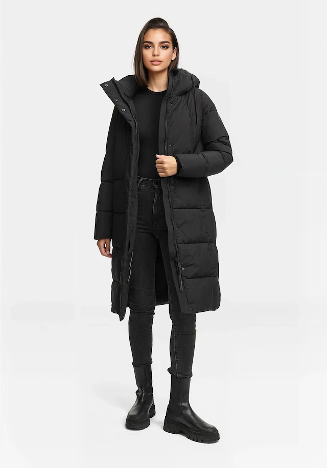 Marikoo Winterjacke »Tabiaa« mit Kapuze Bewegungsschlitz am unteren Saum
