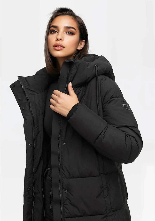 Marikoo Winterjacke »Tabiaa« mit Kapuze Bewegungsschlitz am unteren Saum