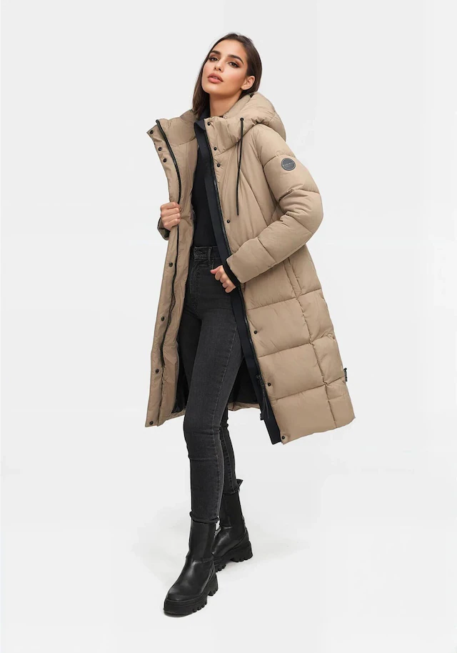 Marikoo Winterjacke »Tabiaa« mit Kapuze Bewegungsschlitz am unteren Saum