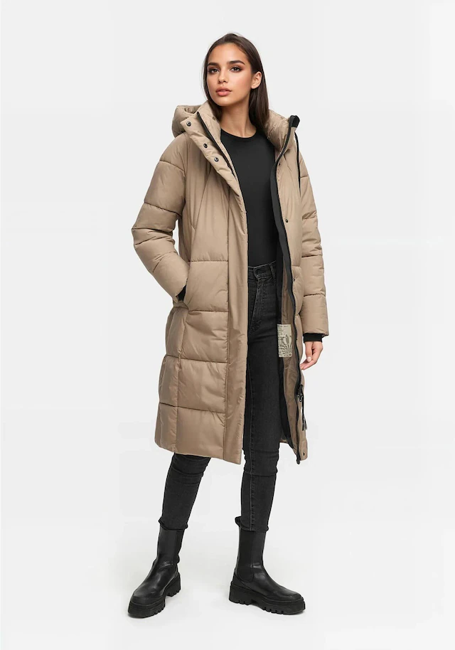 Marikoo Winterjacke »Tabiaa« mit Kapuze Bewegungsschlitz am unteren Saum