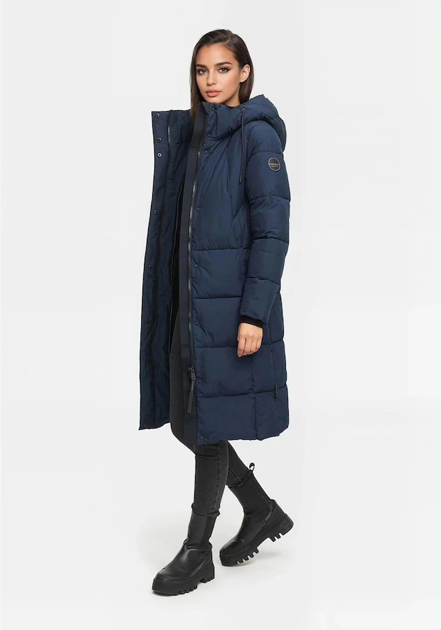 Marikoo Winterjacke »Tabiaa« mit Kapuze Bewegungsschlitz am unteren Saum