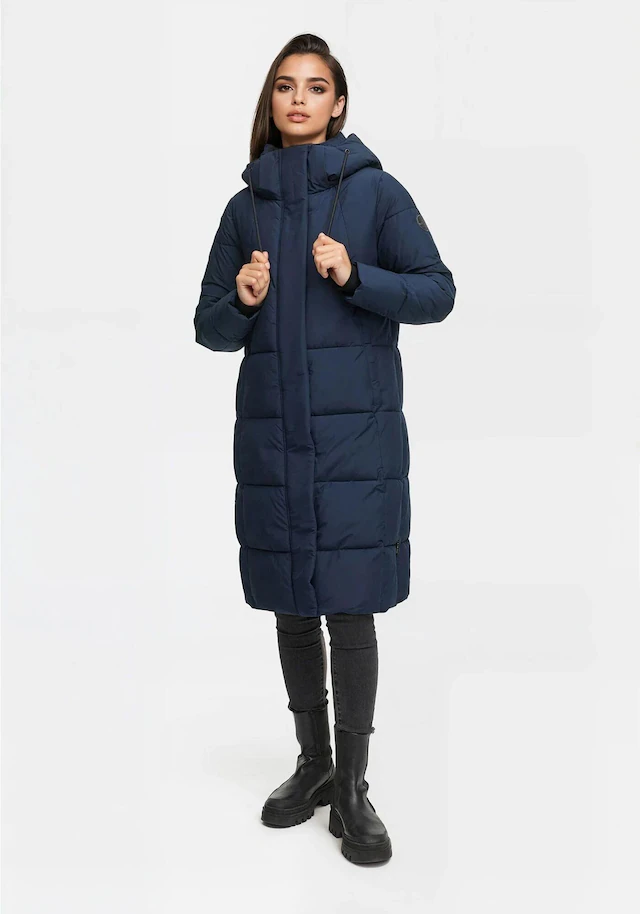 Marikoo Winterjacke »Tabiaa« mit Kapuze Bewegungsschlitz am unteren Saum