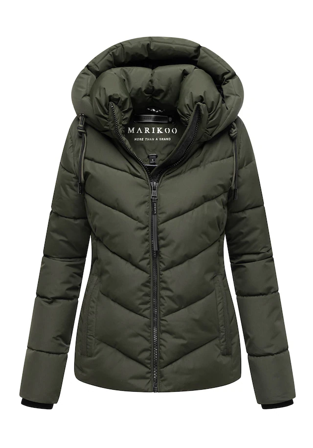 Marikoo Winterjacke »Sahnemausii« mit Kapuze mit abnehmbarer Kapuze und hohem Kragen