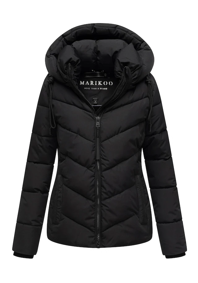 Marikoo Winterjacke »Sahnemausii« mit Kapuze mit abnehmbarer Kapuze und hohem Kragen