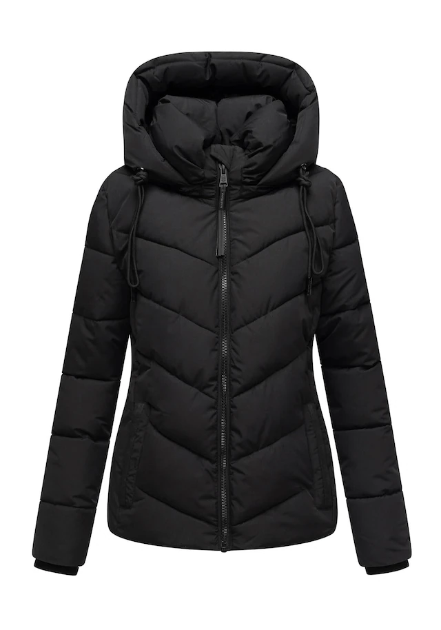 Marikoo Winterjacke »Sahnemausii« mit Kapuze mit abnehmbarer Kapuze und hohem Kragen
