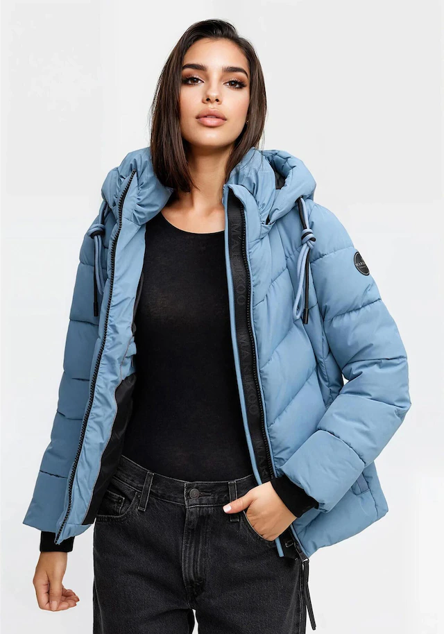 Marikoo Winterjacke »Sahnemausii« mit Kapuze mit abnehmbarer Kapuze und hohem Kragen