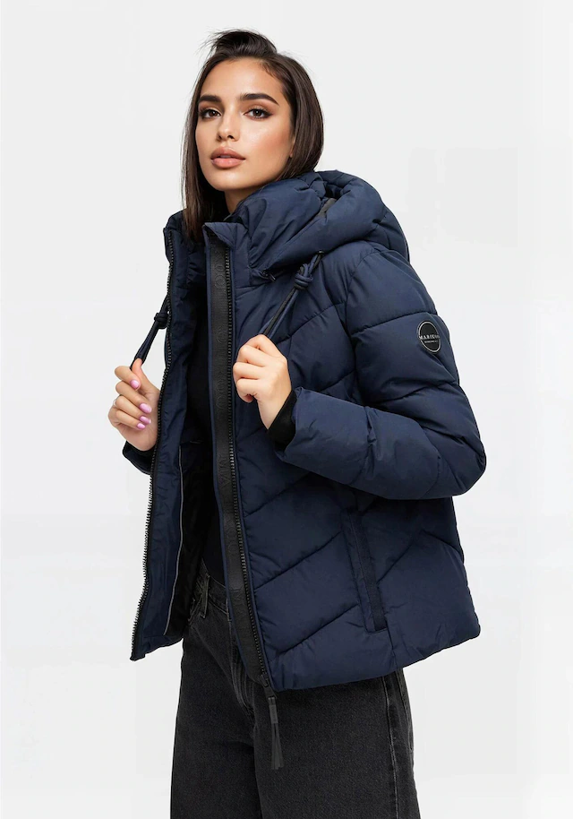 Marikoo Winterjacke »Sahnemausii« mit Kapuze mit abnehmbarer Kapuze und hohem Kragen