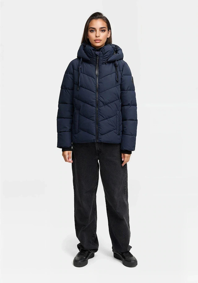 Marikoo Winterjacke »Sahnemausii« mit Kapuze mit abnehmbarer Kapuze und hohem Kragen
