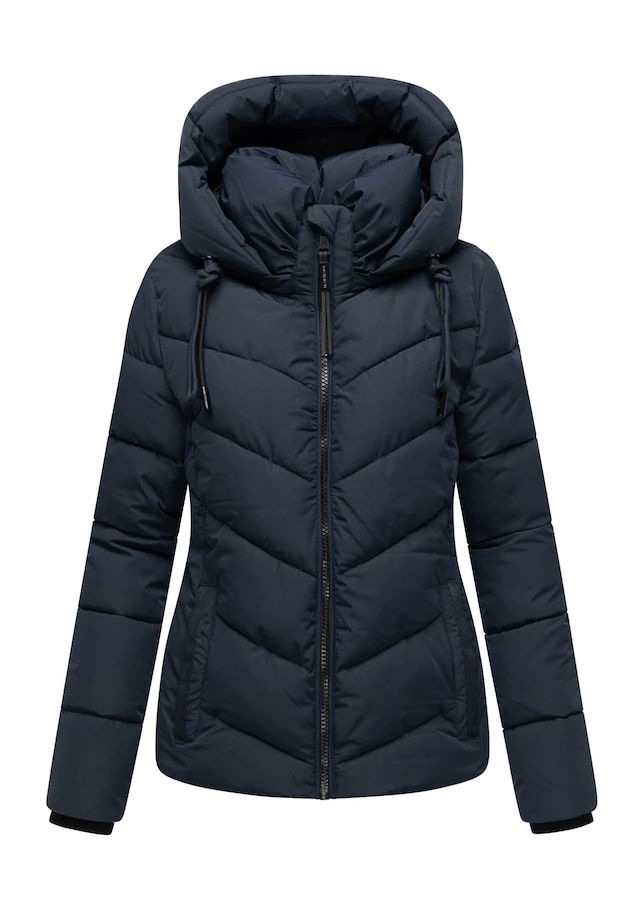 Marikoo Winterjacke »Sahnemausii« mit Kapuze mit abnehmbarer Kapuze und hohem Kragen