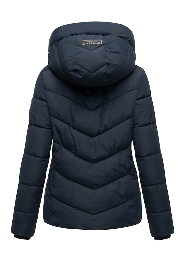 Marikoo Winterjacke »Sahnemausii« mit Kapuze mit abnehmbarer Kapuze und hohem Kragen