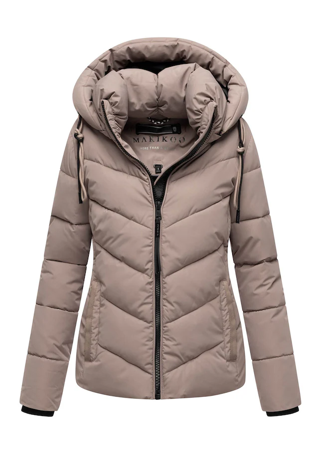 Marikoo Winterjacke »Sahnemausii« mit Kapuze mit abnehmbarer Kapuze und hohem Kragen