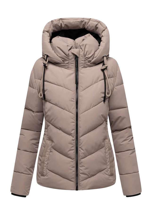 Marikoo Winterjacke »Sahnemausii« mit Kapuze mit abnehmbarer Kapuze und hohem Kragen