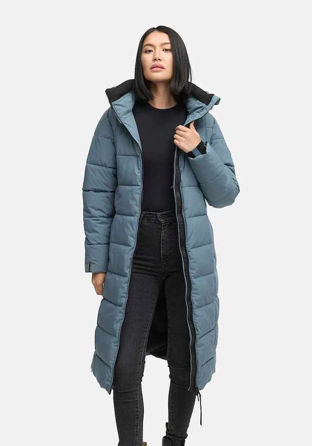 Marikoo Winterjacke »Lanitaa« Steppmantel mit abnehmbarer Kapuze