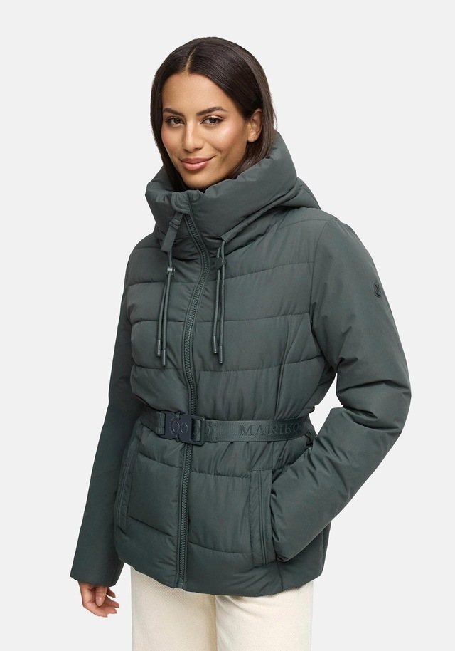 Marikoo Winterjacke »Himee« mit praktischem Taillengürtel und robuster Klickschnalle