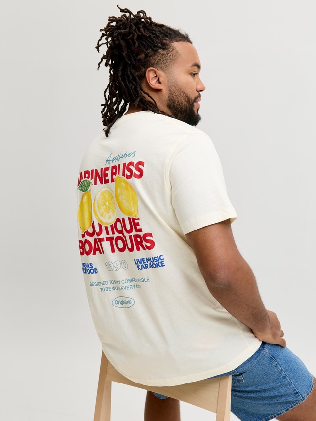 Jack & Jones PlusSize T-Shirt »JORRIVIERA VINTAGE POSTER BACK TEE PLS« mit Print