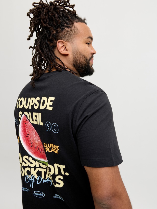 Jack & Jones PlusSize T-Shirt »JORRIVIERA VINTAGE POSTER BACK TEE PLS« mit Print