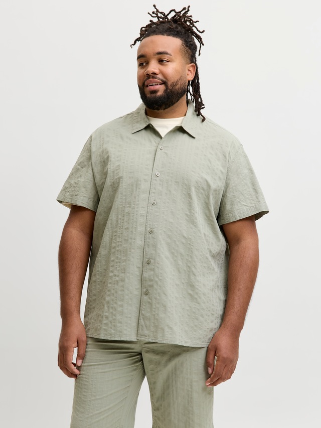 Jack & Jones PlusSize Kurzarmhemd »JORRIVIERA TEXTURE SHIRT SS PLS« mit Knopfleiste