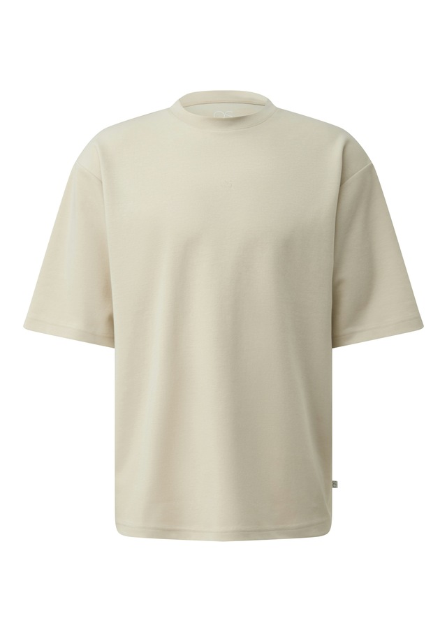 QS Kurzarmshirt mit kleiner Logo-Stickerei