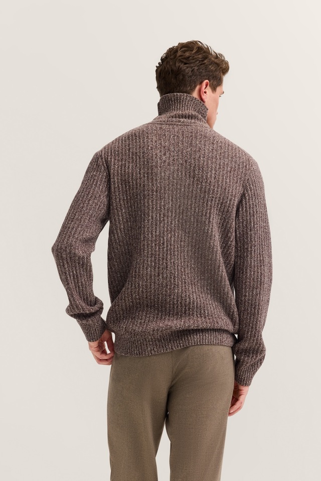 bugatti Rollkragenpullover »Regular Fit« Grobstrick aus einem Wollmix