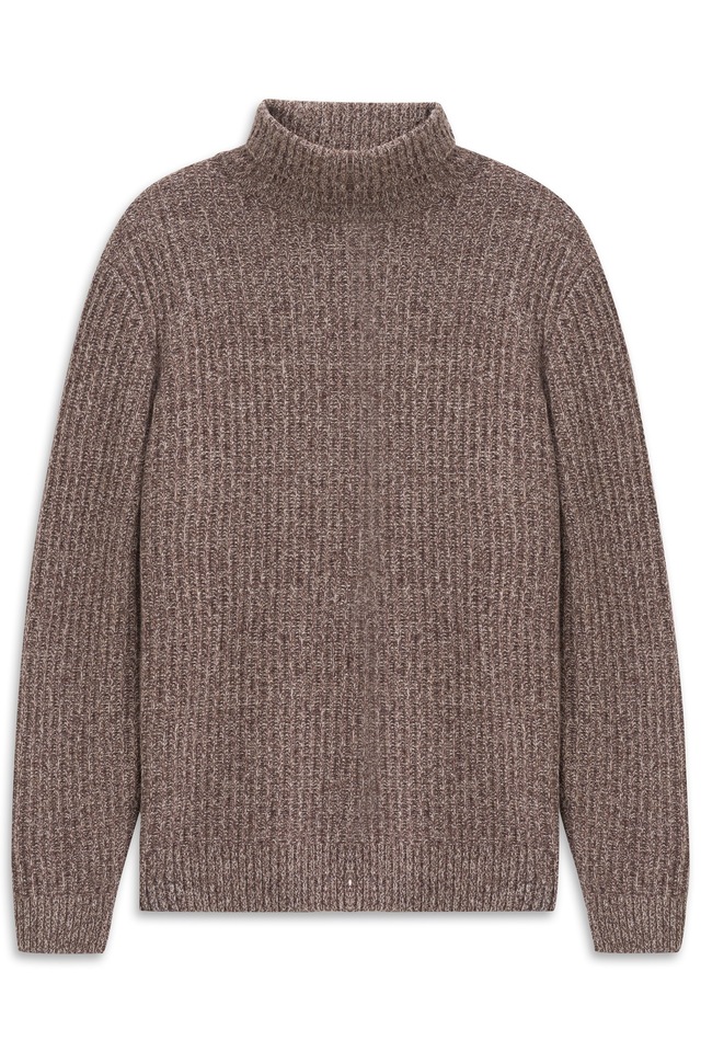 bugatti Rollkragenpullover »Regular Fit« Grobstrick aus einem Wollmix