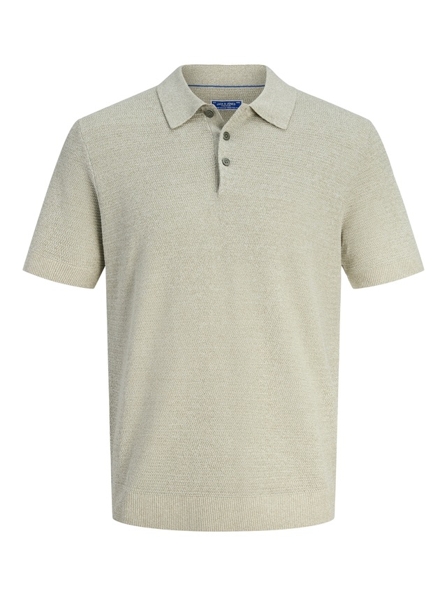 Jack & Jones Polokragenpullover »JPRBLURILEY KNIT POLO SS SN« Baumwolle, regular fit
