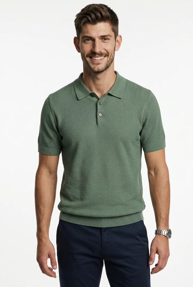 Jack & Jones Polokragenpullover »JPRBLURILEY KNIT POLO SS SN« Baumwolle, regular fit