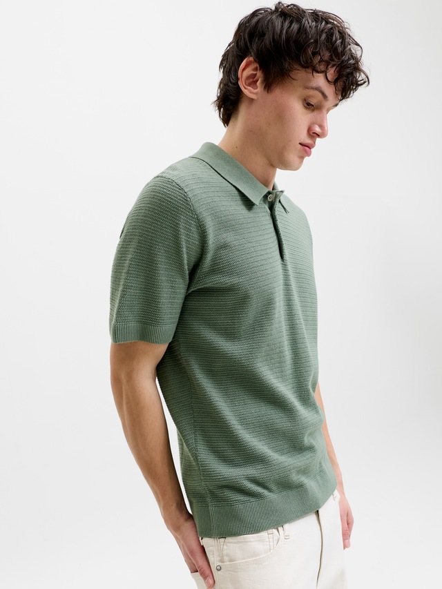 Jack & Jones Polokragenpullover »JPRBLURILEY KNIT POLO SS SN« Baumwolle, regular fit