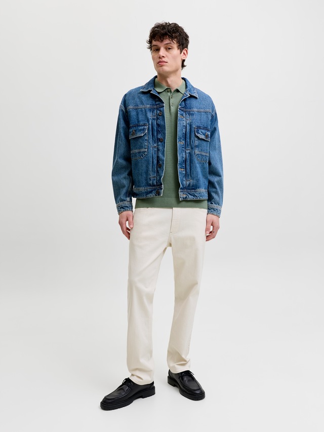 Jack & Jones Polokragenpullover »JPRBLURILEY KNIT POLO SS SN« Baumwolle, regular fit