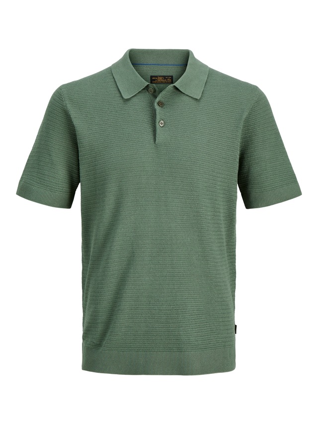 Jack & Jones Polokragenpullover »JPRBLURILEY KNIT POLO SS SN« Baumwolle, regular fit