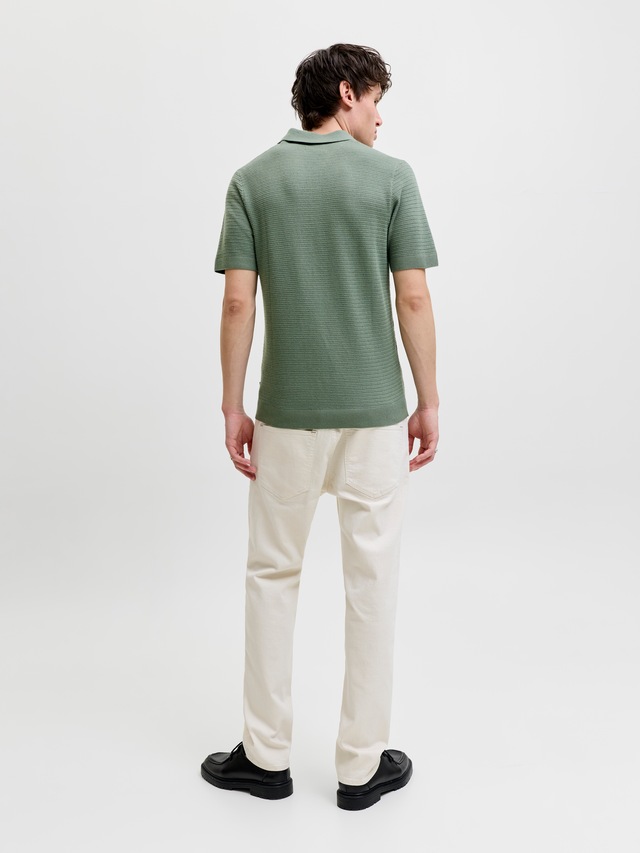 Jack & Jones Polokragenpullover »JPRBLURILEY KNIT POLO SS SN« Baumwolle, regular fit
