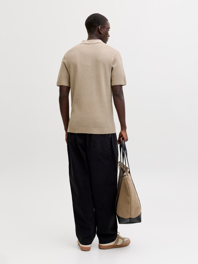 Jack & Jones Polokragenpullover »JPRBLURILEY KNIT POLO SS SN« Baumwolle, regular fit
