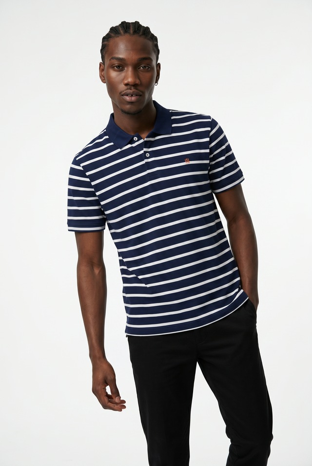 Jack & Jones Poloshirt »JPRBLUADAM SS STRIPED POLO« mit Streifen Muster
