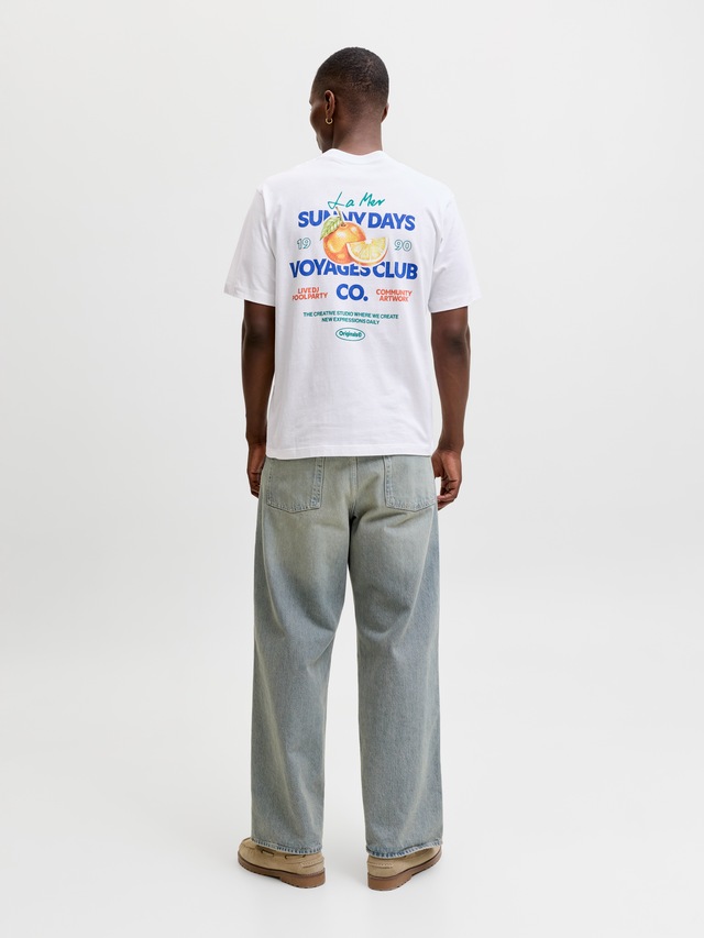 Jack & Jones T-Shirt »JORRIVIERA VINTAGE POSTER BACK TEE SS CN« mit Print