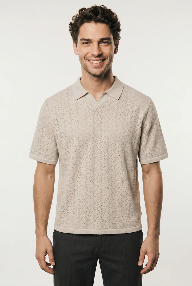 Jack & Jones Polokragenpullover »JORTYLER KNIT SS SPLIT NECK POLO SN« Baumwollmischung, regular fit