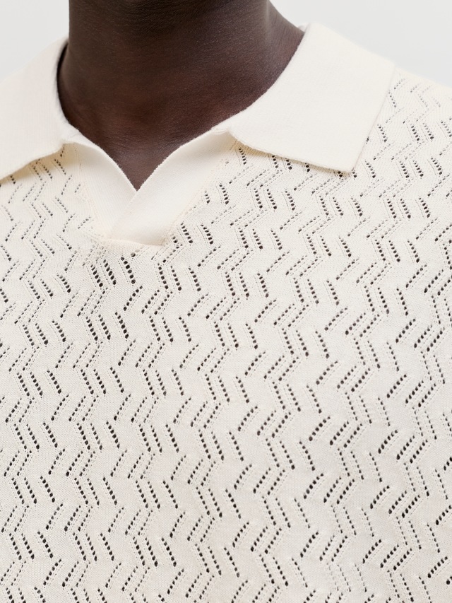 Jack & Jones Polokragenpullover »JORTYLER KNIT SS SPLIT NECK POLO SN« Baumwollmischung, regular fit