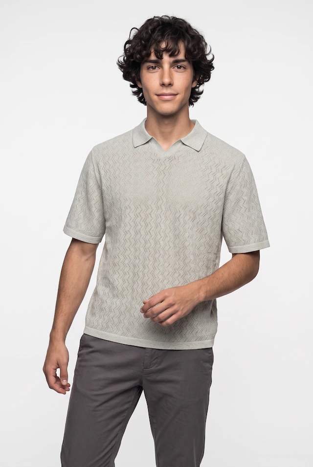 Jack & Jones Polokragenpullover »JORTYLER KNIT SS SPLIT NECK POLO SN« Baumwollmischung, regular fit