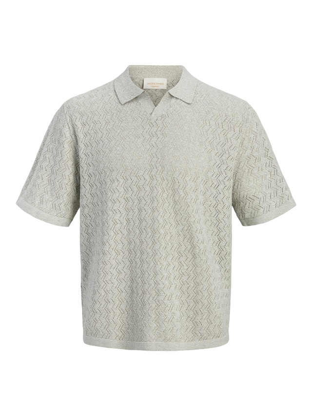 Jack & Jones Polokragenpullover »JORTYLER KNIT SS SPLIT NECK POLO SN« Baumwollmischung, regular fit